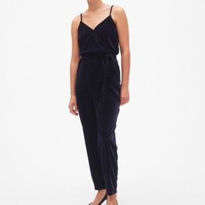 Sleek velour jumpsuit